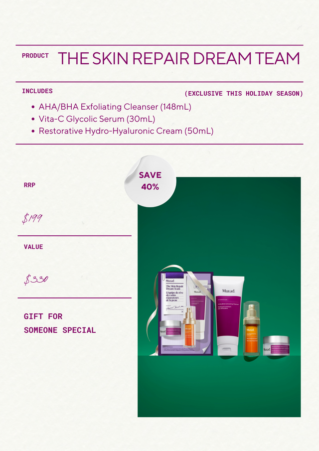 Murad CHRISTMAS HOLIDAY Gift Kit - The Skin Repair Dream Team